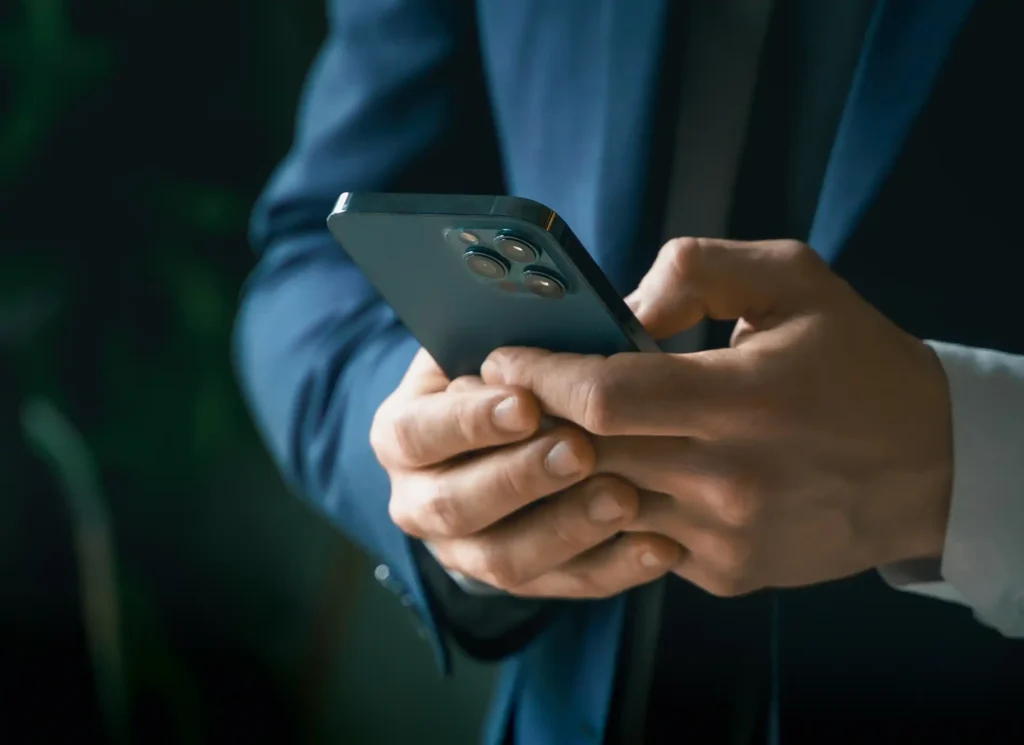 mobile phone in hands
