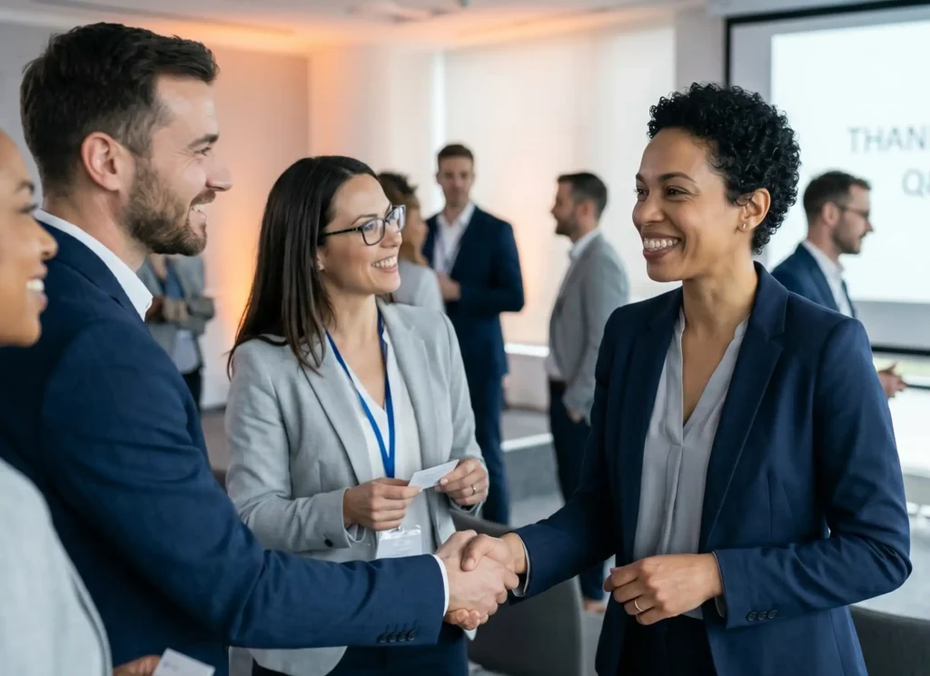 people handshake and networking